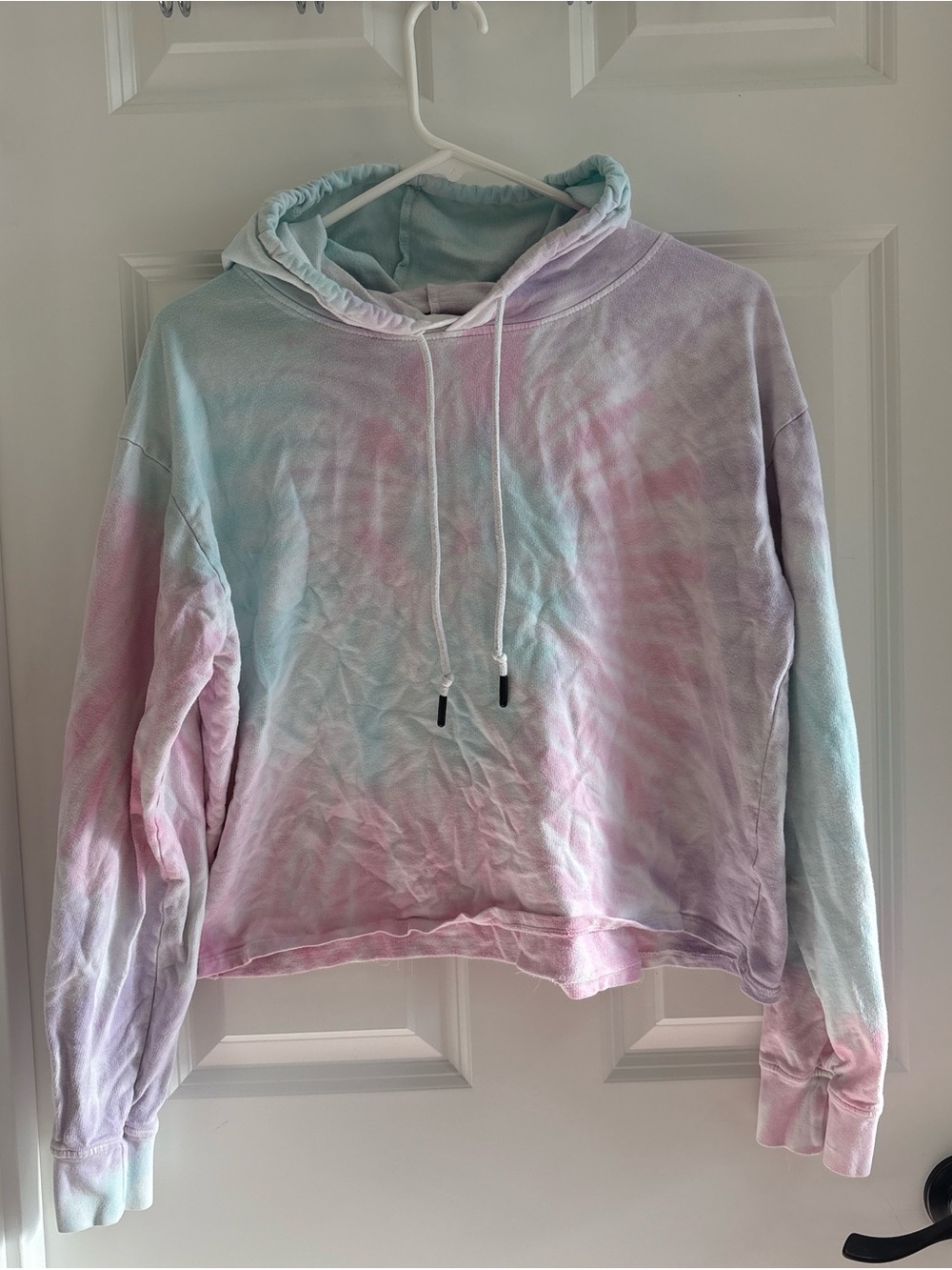 Kids Pastel Tie-Dye Hoodie Sweatshirt - Mint, Pink & Lavender